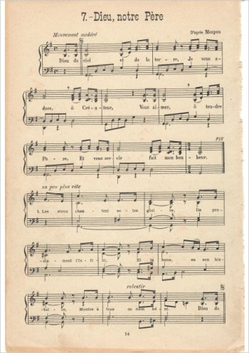 Dieu notre Père Partition gratuite